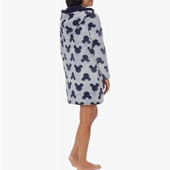 Disney Womens Mickey Mouse Fleece Lounge Hoodie dress - Picture 2 of 5